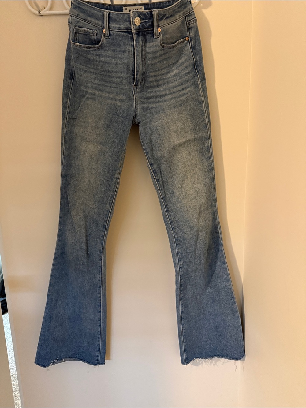 PAIGE Medium Wash High-Rise Flare laurel canyon Jeans